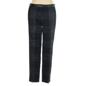 H&M checker print faux leather band dress pants 4